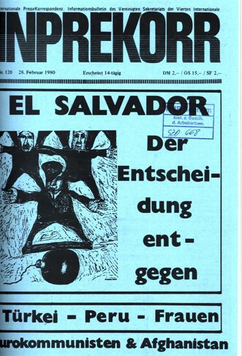 Umschlag, Inprekorr Nr. 120