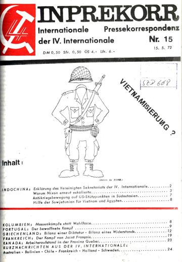 Umschlag, Inprekorr Nr. 15