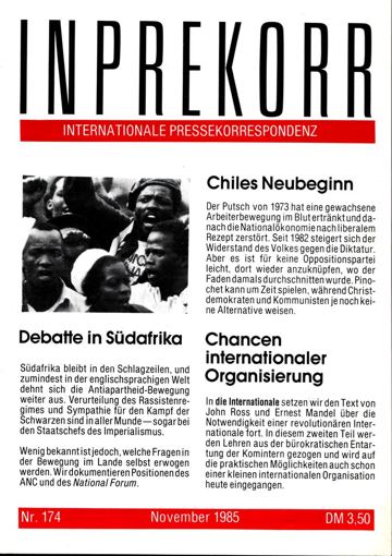 Umschlag, Inprekorr Nr. 174
