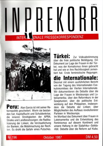 Umschlag, Inprekorr Nr. 196