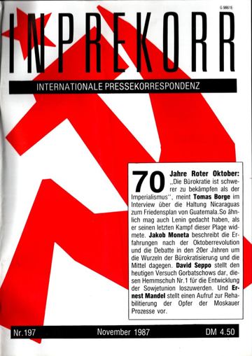 Umschlag, Inprekorr Nr. 197