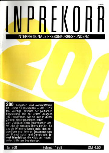 Umschlag, Inprekorr Nr. 200