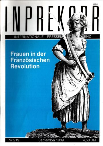 Umschlag, Inprekorr Nr. 219