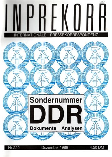 Umschlag, Inprekorr Nr. 222