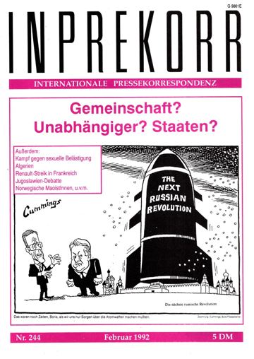 Umschlag, Inprekorr Nr. 244