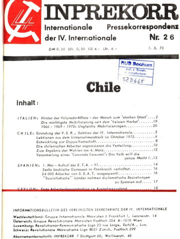 Umschlag, Inprekorr Nr. 26