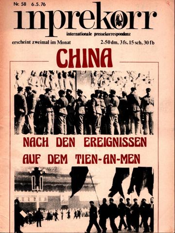 Umschlag, Inprekorr Nr. 58
