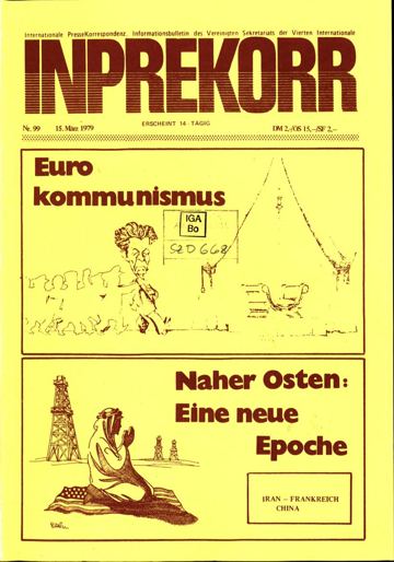 Umschlag, Inprekorr Nr. 99